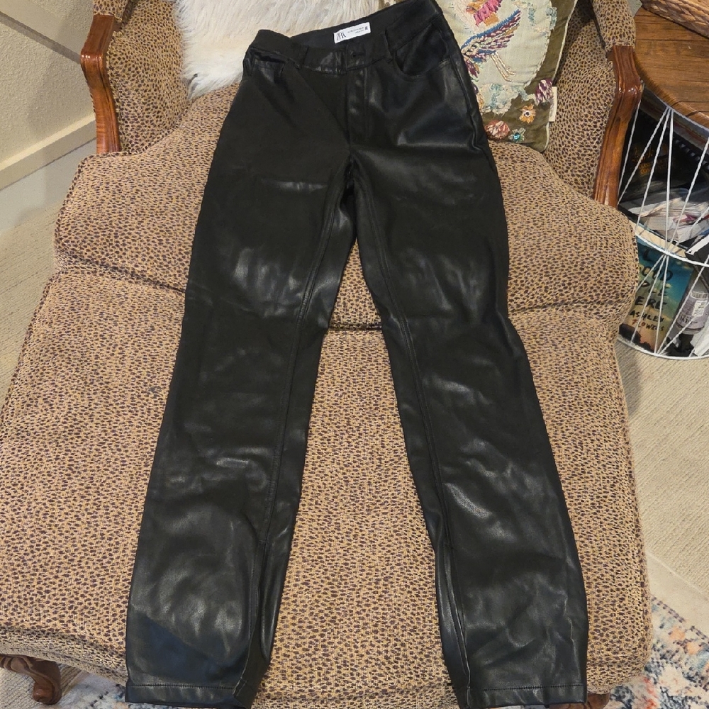 Zara Women's Sleek Vegan Leather Pants
